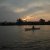 Sunset canoeing on the Limbang river